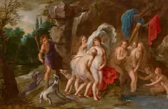 Victor Wolfvoet, Diana and Actaeon, Oil on copper