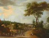 Frans de Momper, A Village Fair, Oil on canvas (relined)
