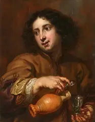 Jan Cossiers, The Merry Drinker, Oil on panel