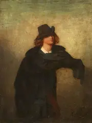 Anselm Feuerbach, Self Portrait, Oil on canvas (relined)