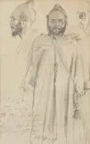 Adolph von Menzel, Portrait study of a Moroccan man
