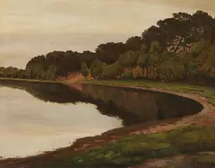 Walter Leistikow, Grunewaldsee on a Cloudy Afternoon, Oil on canvas