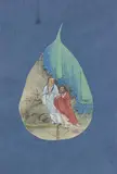 A mounted set of ten bodhi leaf paintings of louhan by Anonymer Maler des 19. Jh., Ink and colours on bodhi leaves. Depicting among them Pindola Bharadvaja, Subinda, Bhadra, Kalika, Vijraputra, Mahākāśya, sold Dec 2023
