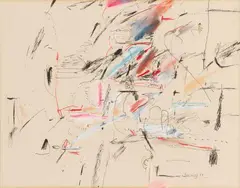 Peter Brüning, Untitled, 1963, Coloured chalk and Indian ink on paper
