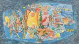 Heinz Trökes, Flottierendes Interieur, 1956, Oil on canvas