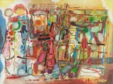 Heinz Trökes, Park im Herbst, 1956, Oil on canvas