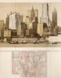 Christo, Two Lower Manhattan Wrapped Buildings, Project for New York