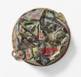 Gaston Chaissac, Untitled (Tête), 1954, Oil on metal (probably a squashed tin bucket). Approx