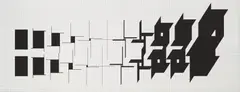 1. Transformation von Transmutation 1 by Attila Kovács, 1969-1971/1974, Acrylic and pencil on canvas on wood, sold Dec 2023