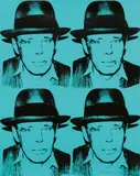 Joseph Beuys by Andy Warhol, 1980-83, Unique screenprint with rayon flock in colours, on Lenox Museum Board, the full sheet, offered Dec 2023