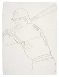 Andy Warhol, Pete Rose, 1985, Graphite on card. Approx