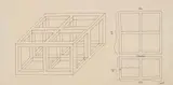 Sol LeWitt, Drawing for four cubes (in a square)
