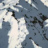 Gerhard Richter, Schweizer Alpen I (A2), 1969, Farbserigrafie auf Karton