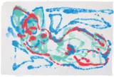 A. R. Penck, Untitled (Female nude), 1986, Gouache on card. Approx