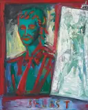 Helmut Middendorf, Selbst, 1986/1987, Acrylic on muslin