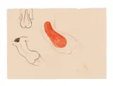 Rosemarie Trockel, Untitled (Women's backs), 1987, Gouache and watercolour on paper