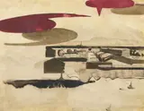 Die Werkstatt by Neo Rauch, 1995, Oil on paper, sold Dec 2023