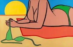 Marjorie Strider, Beach Towel, 2010, Acrylic on canvas