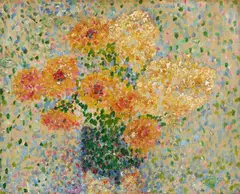 Georges Lemmen, Bloemenruiker in een vaas, Circa 1893, Oil on linen-textured artist's board