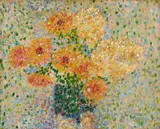 Georges Lemmen, Bloemenruiker in een vaas, Circa 1893, Oil on linen-textured artist's board