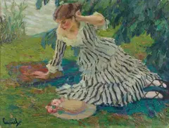 Edward Cucuel, Nach der Siesta, Circa 1910, Oil on canvas