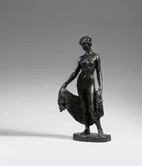 Mädchen mit Tuch by Fritz Klimsch, 1913, Bronze, sold Dec 2023