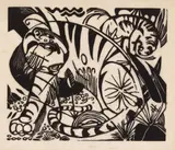 Franz Marc, Tiger, 1912, Woodcut on Japan paper