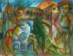 Sommernacht in Brandenburg by Curt Ehrhardt, Circa 1920-25, Oil on cardboard, mounted on fibreboard, offered Dec 2023