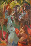 Hans Thuar, Beduinen. Verso: Reiher, 1923, Oil on panel