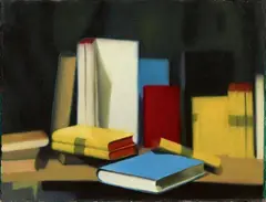 Arthur Segal, Bücherstillleben, 1930, Oil on artist's board