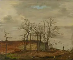 Ruine und kahle Bäume by Theo Champion, 1930, Oil on canvas, sold Dec 2023
