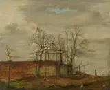 Theo Champion, Ruine und kahle Bäume, 1930, Oil on canvas