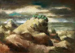 Frans Masereel, Dunes à Equihen, 1932, Oil on canvas