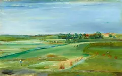 Alfred Partikel, Landschaft mit Feldern, Circa 1930 - 1945, Oil on panel