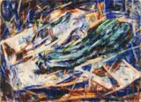 Aubergine by Christian Rohlfs, 1928, Water tempera on handmade paper, offered Dec 2023