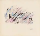 Jean Léon Fautrier, Composition, Wax crayon and India ink on light card