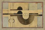 Robert Michel, "esprit-huit" stud. 5, 1924, Mixed media and collage on cardboard and insulation board