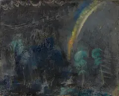 L'arc en ciel by Jean Léon Fautrier, 1926, Oil on canvas, partly scratched, sold Dec 2023