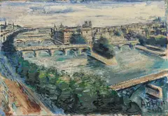 Anton Räderscheidt, Ansicht von Paris, 1949, Oil on canvas