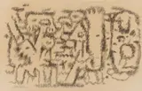 Willi Baumeister, Komposition, 1947, Charcoal drawing on machine-made laid paper with watermark "INGRES"