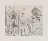 Pablo Picasso, Homme moyenâgeux au Cirque, 1968, Etching on wove paper
