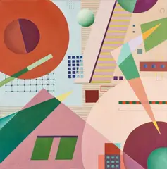 Boris Kleint, Spectacle géométrique, 1939/1971, Oil on canvas