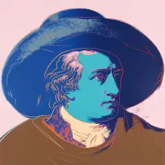 Goethe by Andy Warhol, 1982, Farbserigrafie auf Lenox-Museumskarton, sold Dec 2023