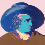 Goethe by Andy Warhol, 1982, Farbserigrafie auf Karton, sold Dec 2023