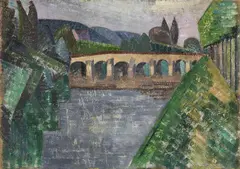 Auguste Herbin, Le pont, 1910, Oil on canvas