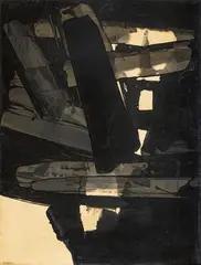 Pierre Soulages, Untitled, 1961, Indian ink on card on canvas