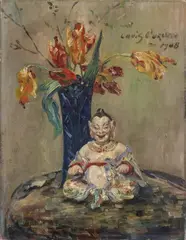 Pagode mit Blumen by Lovis Corinth, 1908, Oil on canvas, offered Dec 2023