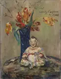 Lovis Corinth, Pagode mit Blumen