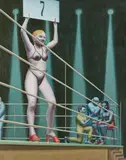 Konrad Klapheck, Der Boxring I, 2000, Acrylic on canvas
