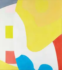 Michel Majerus, Gebilde 2, 1996, Acrylic and pencil on cotton